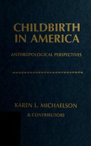 Cover of: Childbirth in America: Anthropological Perspectives