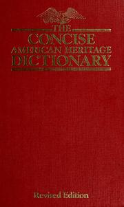 Cover of: The Concise American Heritage dictionary. by 