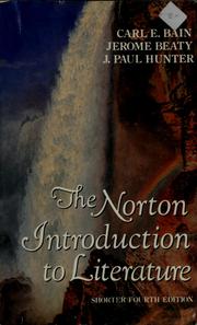Cover of: The Norton introduction to literature