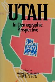 Cover of: Utah in demographic perspective: regional and national contrasts