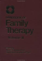 Handbook of family therapy by Alan S. Gurman