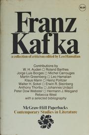Cover of: Franz Kafka: a collection of criticism.
