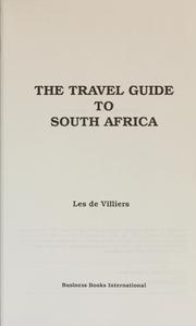 Cover of: The Travel Guide to South Africa by Les de Villiers