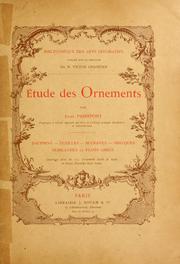 Cover of: Étude des ornements: première partie : dauphins-écailles-bucrânes-grecques-guirlandes-flots grecs