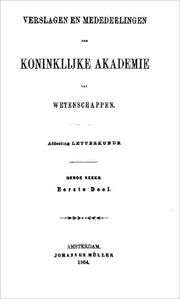 Verslagen en Mededeelingen der Koninklijke Akademie van Wetenschappen, Afdeeling Letterkunde by Koninklijke Nederlandse Akademie van Wetenschappen.