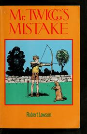 Cover of: Mr. Twigg's mistake