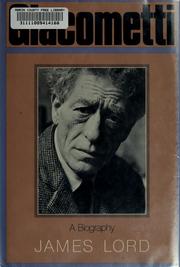 Cover of: Giacometti, a biography