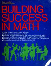 Cover of: Building success in math by Carol Langbort
