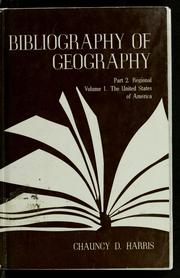 Cover of: Bibliography of geography