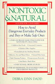 Cover of: Nontoxic & natural by Debra Dadd-Redalia