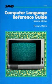 Cover of: Computer language reference guide by Harry L. Helms