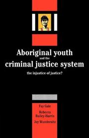 Cover of: Aboriginal youth and the criminal justice system by 