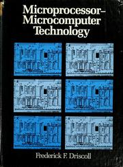 Cover of: Microprocessor-microcomputer technology by Frederick F. Driscoll