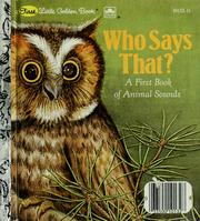 Cover of: Who says that?: a first book of animal sounds