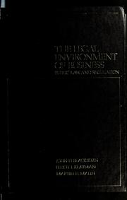 Cover of: Legal environment of business by John D. Blackburn