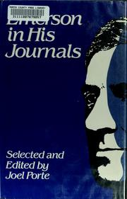 Cover of: Emerson in his journals