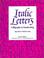 Cover of: Italic letters