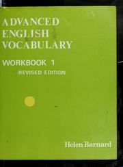 Cover of: Advanced English vocabulary ; workbook 1