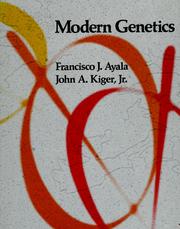 Cover of: Modern genetics by Francisco José Ayala