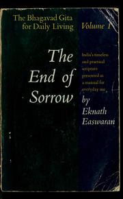 Cover of: The end of sorrow by Eknath Easwaran