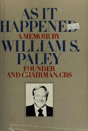 Cover of: As it happened by William S. Paley