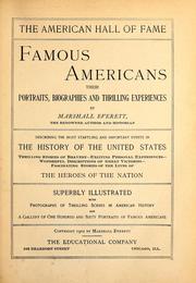 Cover of: Famous Americans: their portraits, biographies and thrilling experiences