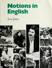 Cover of: Notions in English by Leo Jones