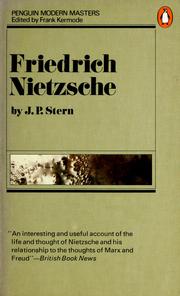 Cover of: Friedrich Nietzsche by J. P. Stern
