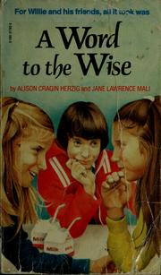 Cover of: A word to the wise by Alison Cragin Herzig