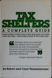 Tax shelters by Robert Tannenhauser