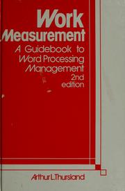 Cover of: Work measurement by Arthur L. Thursland
