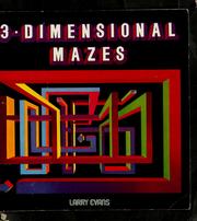 Cover of: 3-dimensional mazes