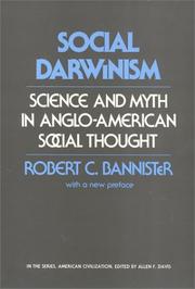 Cover of: Social Darwinism by Robert C. Bannister