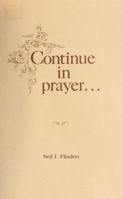 Cover of: Continue in prayer.