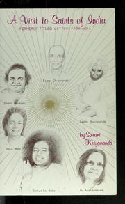 Cover of: A visit to saints of India by Goswami Kriyananda (Donald Walters)
