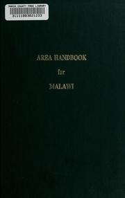 Cover of: Area handbook for Malawi