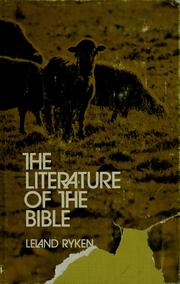 Cover of: The literature of the Bible.