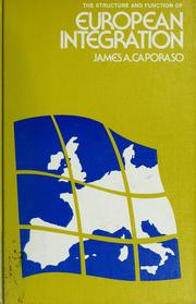 Cover of: The structure and function of European integration by James A. Caporaso