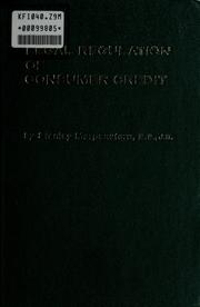 Cover of: Legal regulation of consumer credit