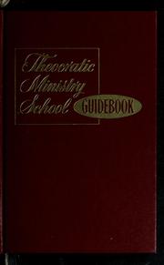 Cover of: Theocratic Ministry School guidebook by Watch Tower Bible and Tract Society