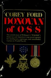 Cover of: Donovan of OSS