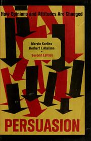 Cover of: Persuasion by Marvin Karlins