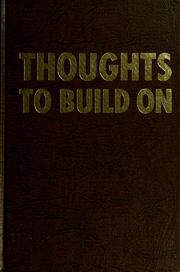 Cover of: Thoughts to build on