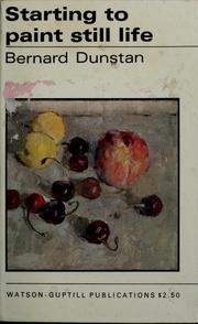 Cover of: Starting to paint still life