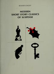 Cover of: Reader's digest modern short story classics of suspense.