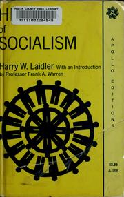 Cover of: History of socialism by Harry Wellington Laidler
