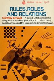 Cover of: Rules, roles, and relations