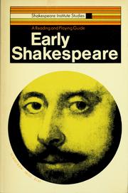 Cover of: Early Shakespeare. by General editors: John Russell Brown [and] Bernard Harris.