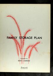 Cover of: Family Storage plan by Bob R. Zabriskie