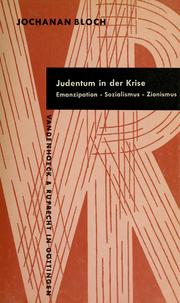 Cover of: Judentum in der Krise. by Jochanan Bloch